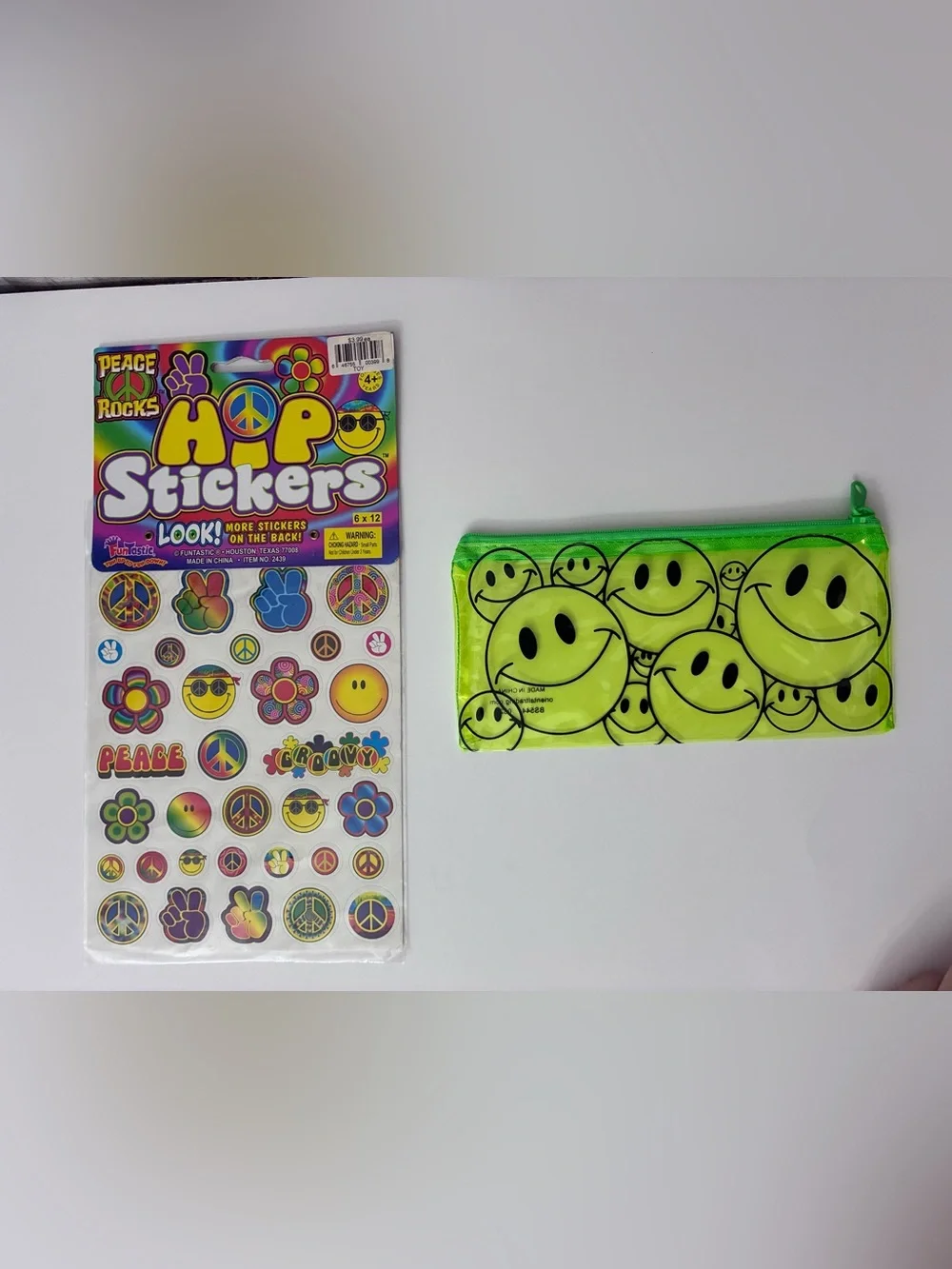 Y2K Vintage Retro Sticker Sheets Clear Pencil Case